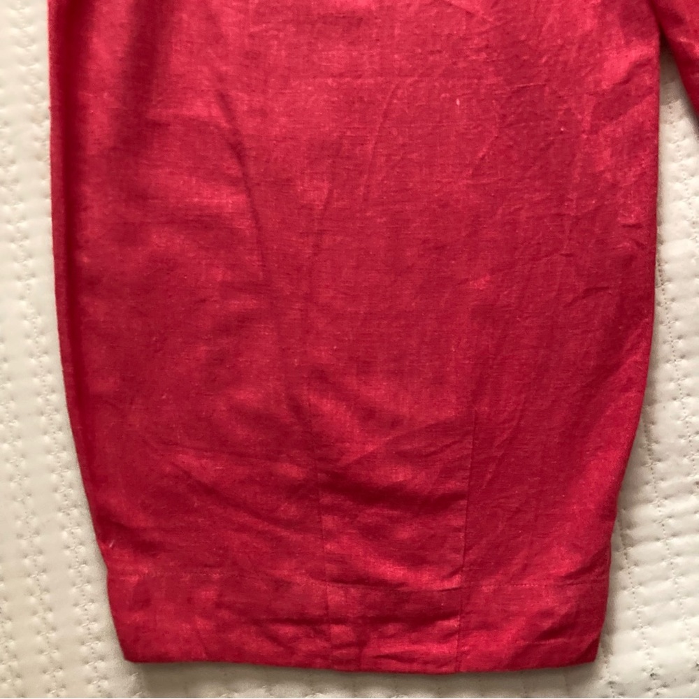 High-Waist Red Wide-Leg Pants - Picture 8 of 15
